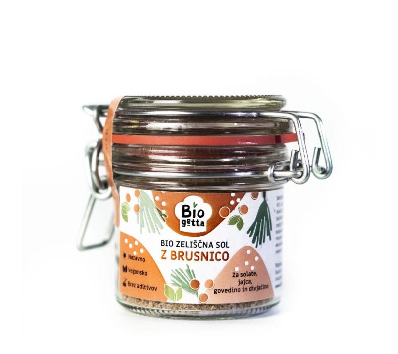 Bio brusnična sol Biogetta, 80g Bio brusnična sol Biogetta, 80g