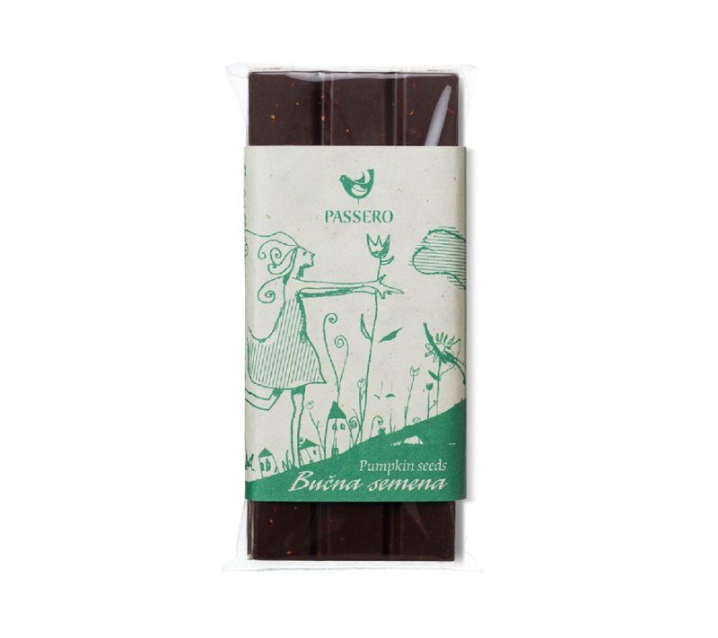 Čokoladica z bučnimi semeni, 50g