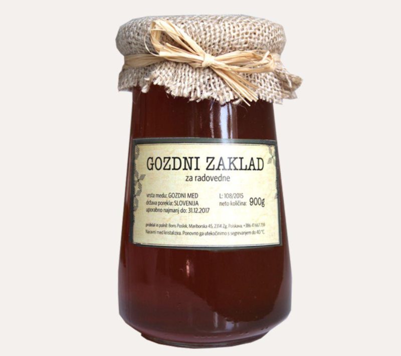 Gozdni med “Gozdni zaklad za radovedne” Mr. Bee