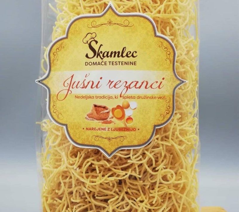 Jušni rezanci testenine Škamlec 250 g Jušni rezanci testenine Škamlec