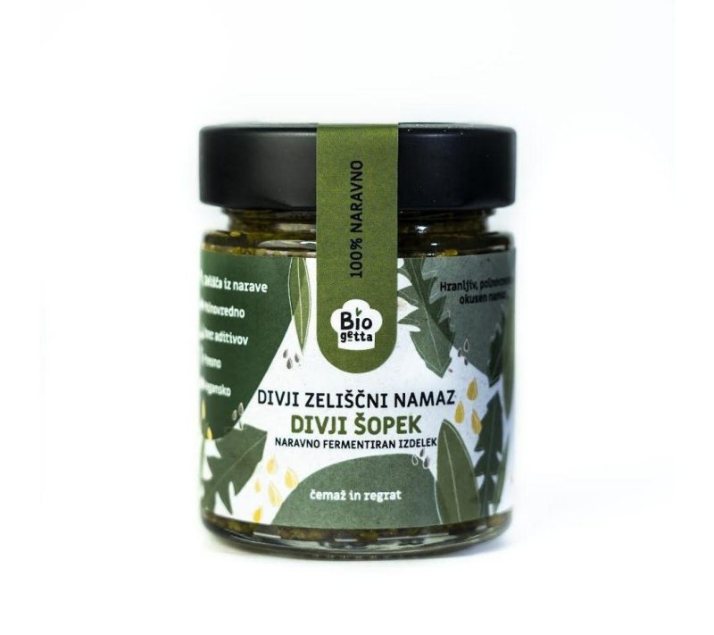 Naravno fermentirani namaz Divji šopek Biogetta, 135g Naravno fermentirani namaz Divji šopek Biogetta, 135g