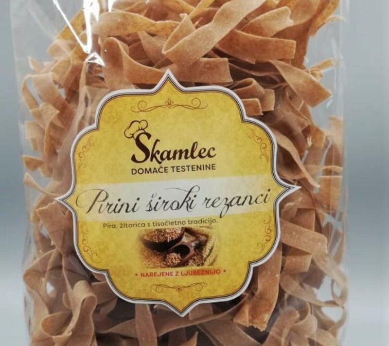 Pirini široki rezanci testenine Škamlec, 500g