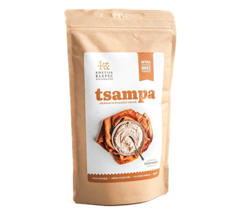 Tsampa - pražena ječmenova moka Klepec