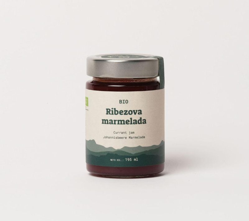 Bio ekstra domača marmelada iz ribeza Pri Baronu, 195 ml