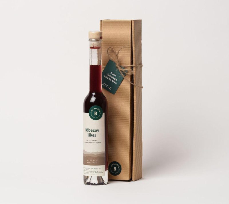 Bio liker ali žganje – v darilni škatli Pri Baronu, 0,2l