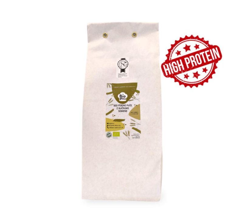 Bio pirini fuži z bučnimi semeni Biogetta, 1kg Bio pirini fuži z bučnimi semeni Biogetta, 1kg