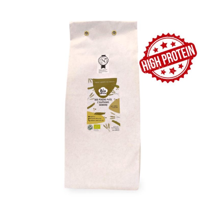 Bio pirini fuži z bučnimi semeni Biogetta, 1kg
