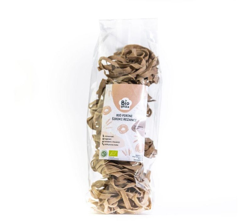 Bio pirini široki rezanci Biogetta, 300g Bio pirini široki rezanci Biogetta, 300g