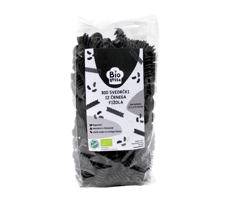 Bio svedrčki iz črnega fižola Biogetta, 300g Bio svedrčki iz črnega fižola Biogetta, 300g