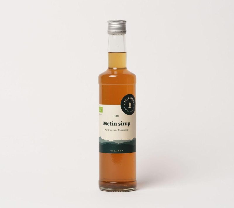 Bio zeliščni sirup – meta Pri Baronu, 0,5l Bio zeliščni sirup – meta Pri Baronu, 0,5l