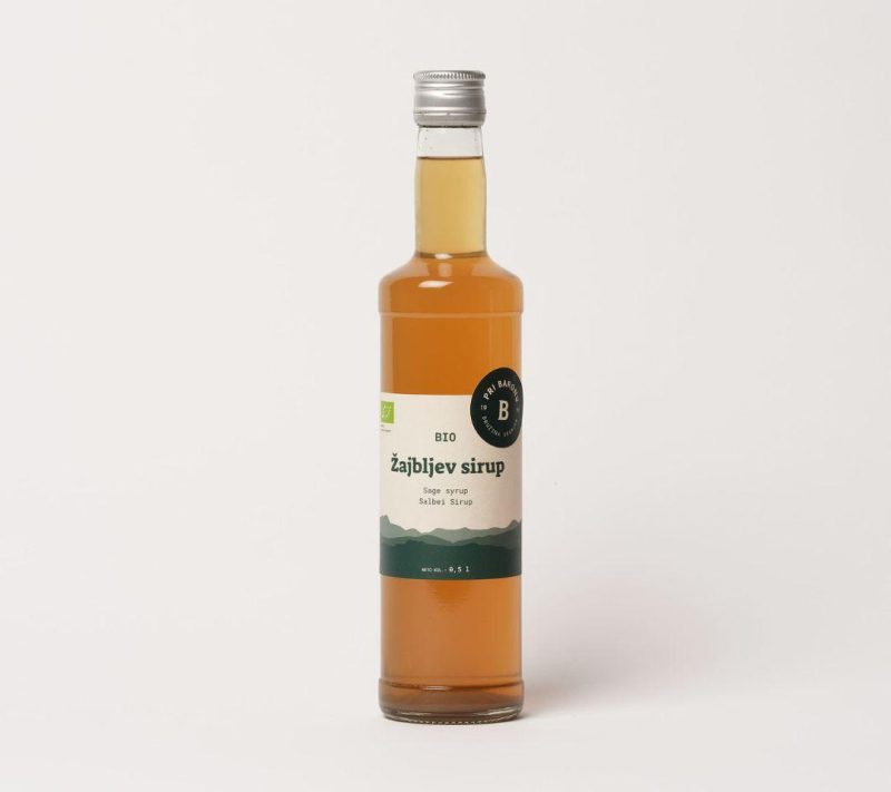 Bio zeliščni sirup – žajbelj Pri Baronu, 0,5l Bio zeliščni sirup – žajbelj Pri Baronu, 0,5l