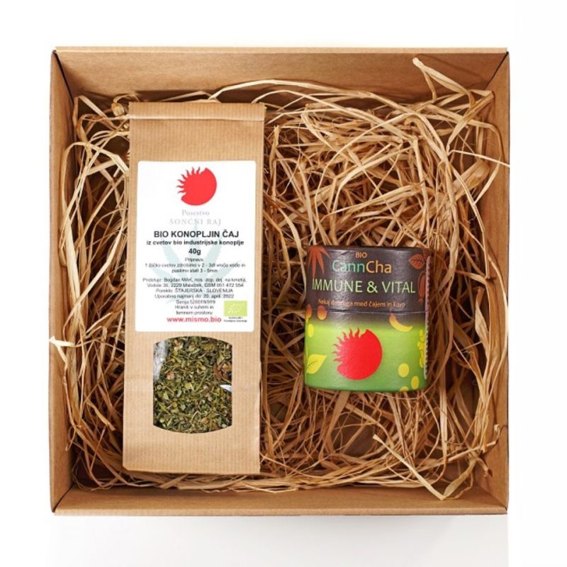 Darilni paket – CannCha + Konopljin čaj Sončni raj Darilni paket – CannCha + Konopljin čaj Sončni raj