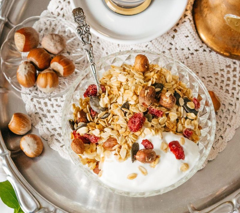 Domača granola lešniki in brusnice Fruštek, 350g