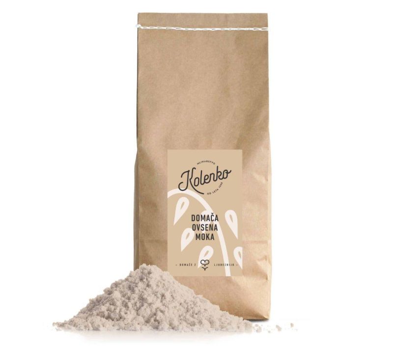Domača polnozrnata ovsena moka Kolenko, 500g