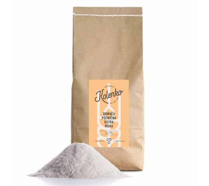 Domača pšenična bela ostra moka TIP 400 Kolenko