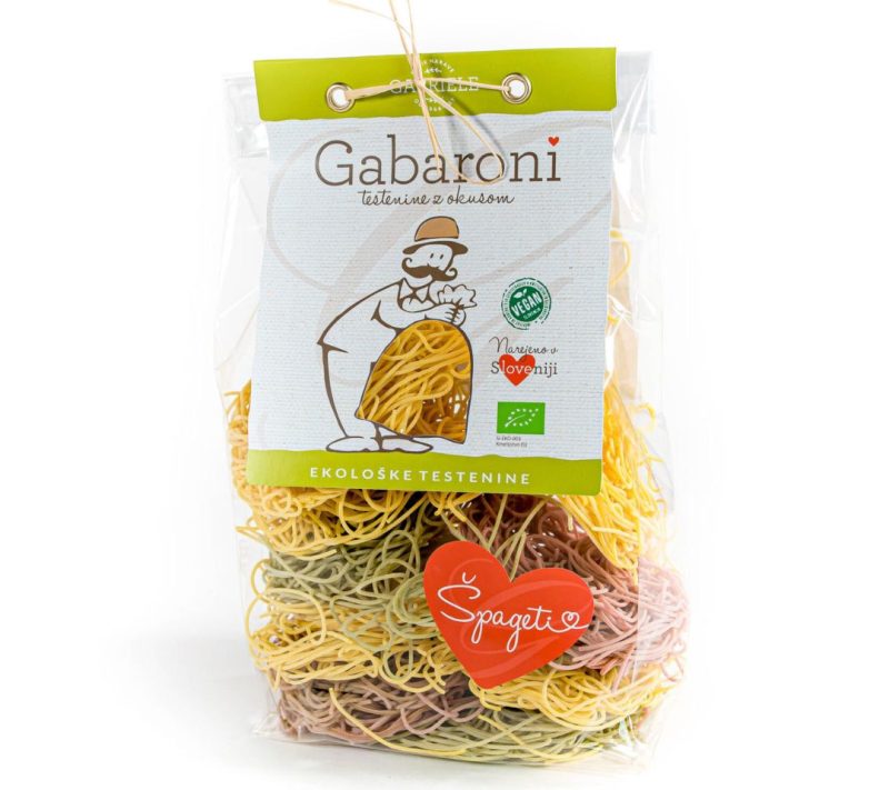 Eko špageti tri barve Gabaroni Eko špageti tri barve Gabaroni