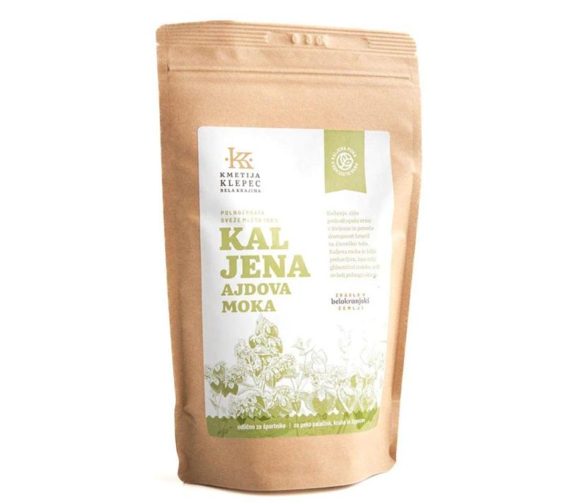 Kaljena polnozrnata ajdova moka Klepec, 500g Kaljena polnozrnata ajdova moka Klepec, 500g