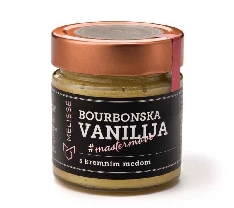 Kremni med s pravo bourbonsko vanilijo Kmetija Vizjak Kremni med s pravo bourbonsko vanilijo Kmetija Vizjak, 200ml