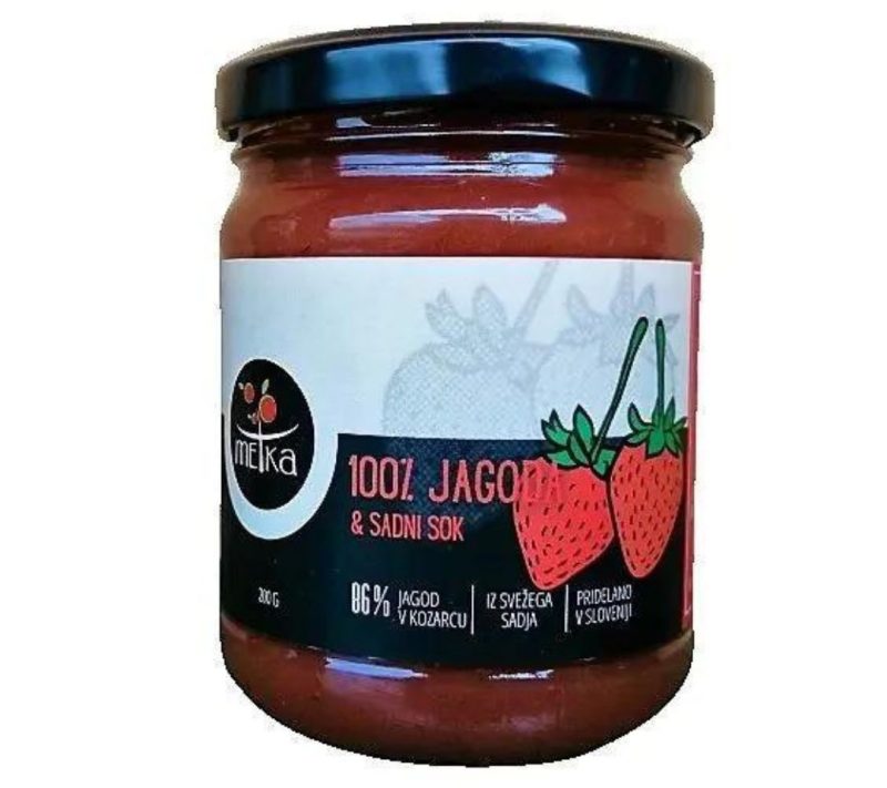 Marmelada 100% jagoda & sadni sok Dobrote Metka, 190g