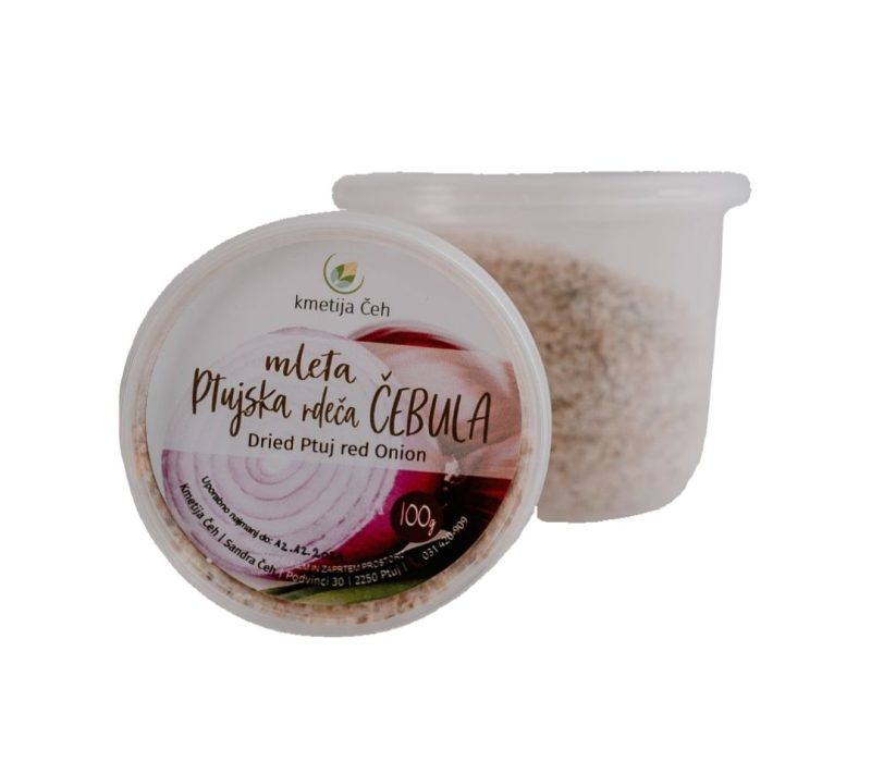 Mleta ptujska rdeča čebula kmetija Čeh 100g Mleta ptujska rdeča čebula kmetija Čeh, 100g