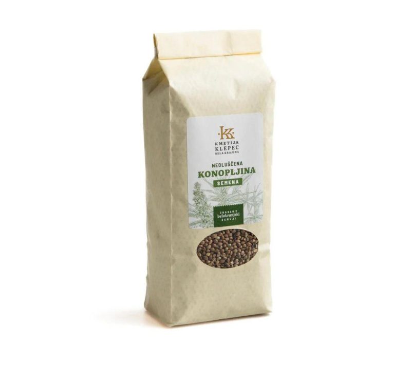 Neoluščena konopljina semena Klepec, 500g Neoluščena konopljina semena Klepec, 500g