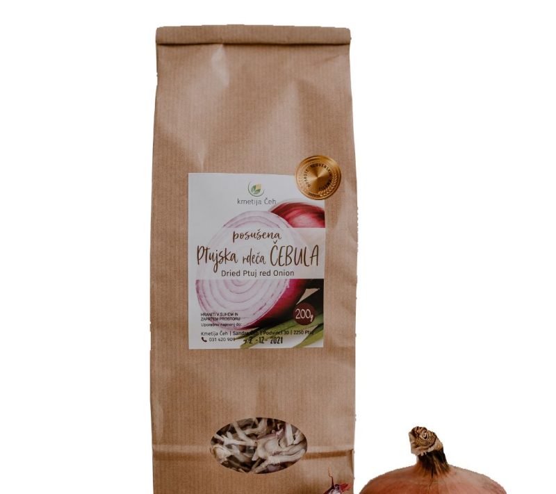 Posušena ptujska rdeča čebula kmetija Čeh, 100g
