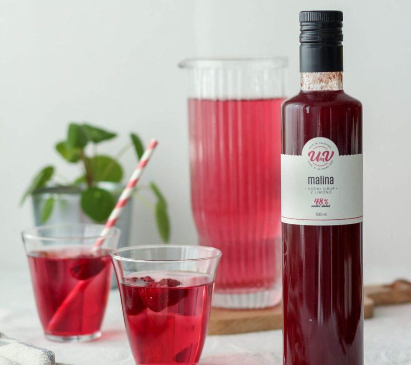 Sirup malina U&V, 0,5l
