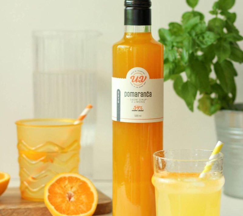 Sirup pomaranča U&V, 0,5l