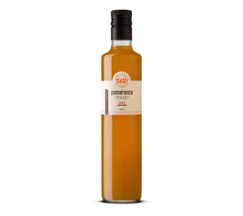 Sirup pomaranča U&V, 0,5l