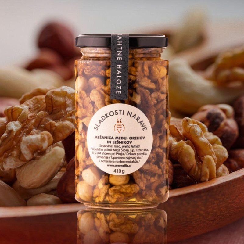 Sladkosti narave - Orehi in lešniki z medom Aromellis