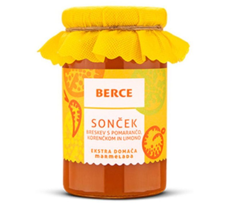 Sonček ekstra domača marmelada Posestvo Berce, 0,37l