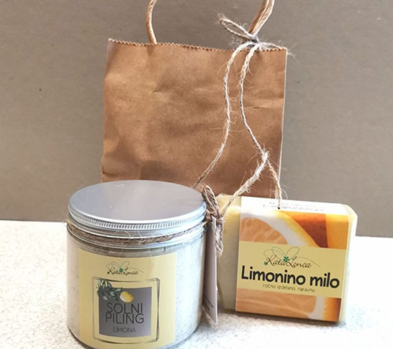 Vrečka presenečenja piling ter milo – limona KataLonca