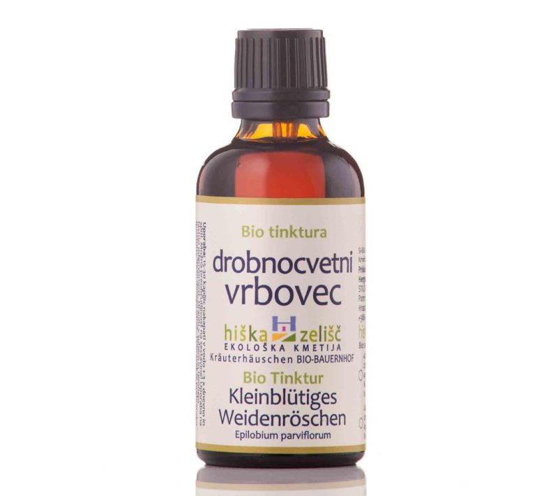 Bio tinktura drobnocvetni vrbovec (nealkoholna) (prehransko dopolnilo) Hiška zelišč, 50ml