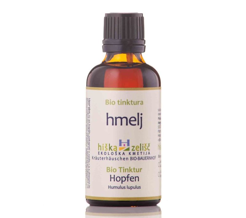 Bio tinktura hmelj (nealkoholna) (prehransko dopolnilo) Hiška zelišč, 50ml