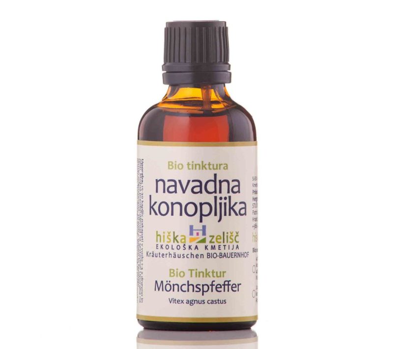 Bio tinktura navadna konopljika (nealkoholna) Hiška zelišč, 50ml