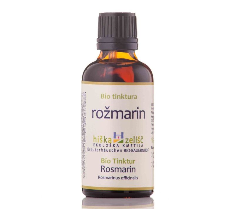 Bio tinktura rožmarin (nealkoholna) (prehransko dopolnilo) Hiška zelišč, 50ml