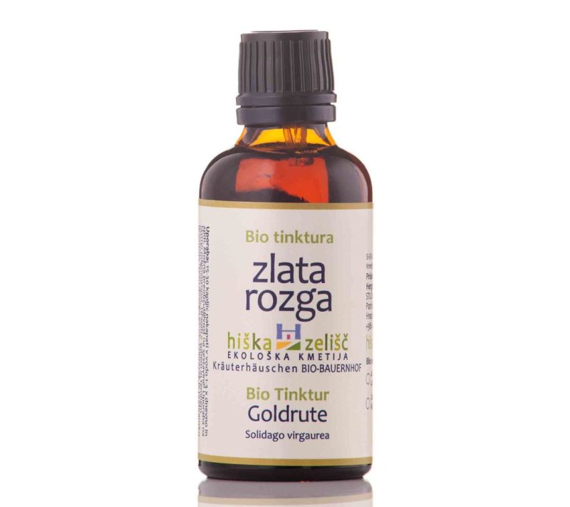 Bio tinktura zlata rozga (nealkoholna) prehransko dopolnilo Hiška zelišč, 50ml