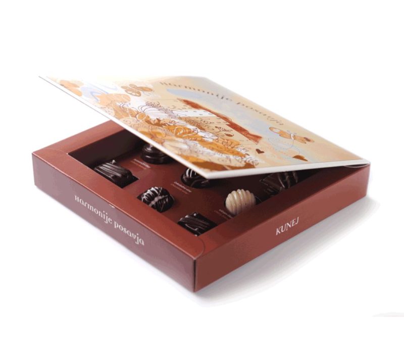 Bonboniera Harmonije Posavja – 9 pralin, 130 g Kunej