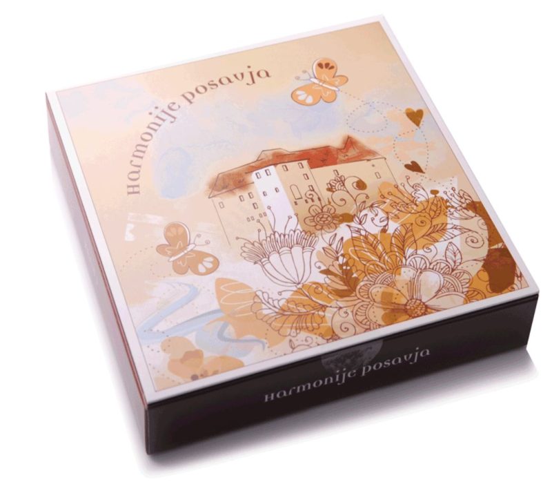 Bonboniera Harmonije Posavja – 9 pralin, 130 g Kunej