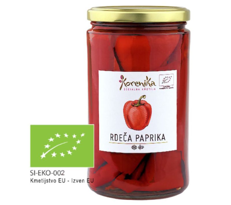 Eko rdeča paprika Korenika, 700g