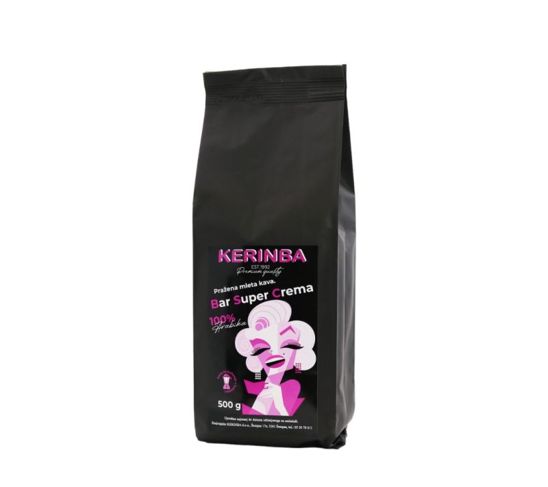 Kerinba kava - BAR SUPER CREMA 100% arabika 500 g (kafetiera/filter)