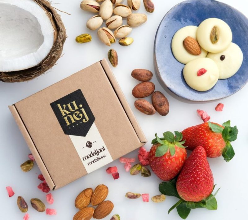 Medaljoni iz bele čokolade, 75 g Kunej Medaljoni iz bele čokolade, 75 g Kunej