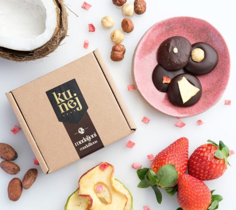 Medaljoni iz temne čokolade, 75 g Kunej Medaljoni iz temne čokolade, 75 g Kunej