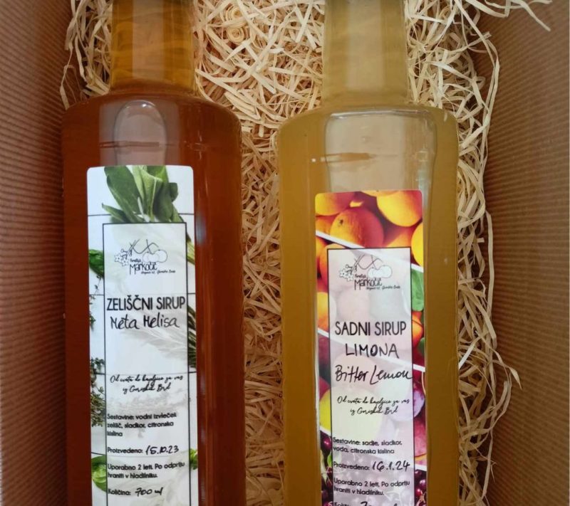 Paket sirup meta melisa in limona kmetija Markočič
