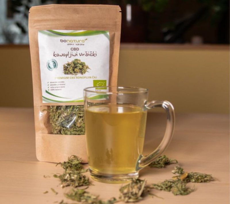 Bio konopljin čaj - Premium CBD konopljini vršički - XXL Bonatura, 100g