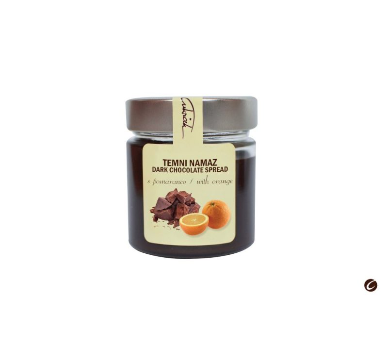 Čokoladni temni namaz s pomarančo Cukrček, 200g Čokoladni temni namaz s pomarančo Cukrček, 200g