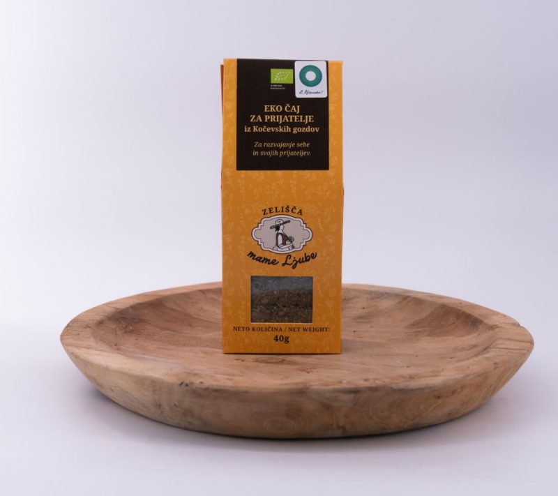 EKO čaj za prijatelje iz kočevskih gozdov Zelišča mame Ljube 40g EKO čaj za prijatelje iz kočevskih gozdov Zelišča mame Ljube, 40g