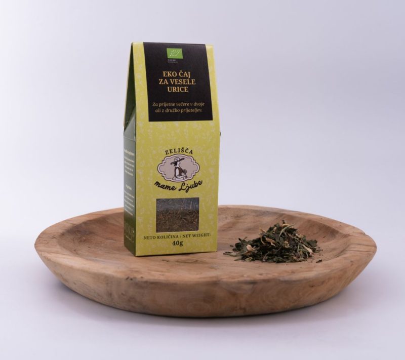 EKO čaj za vesele urice Zelišča mame Ljube, 40g EKO čaj za vesele urice Zelišča mame Ljube, 40g