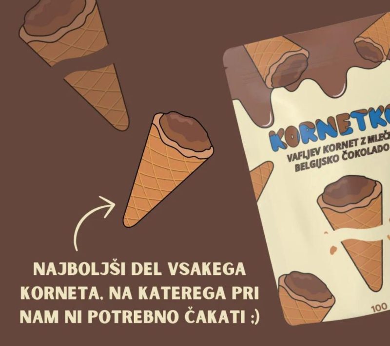 Kornetko_z_mlečno_čokolado Kornetko z mlečno čokolado