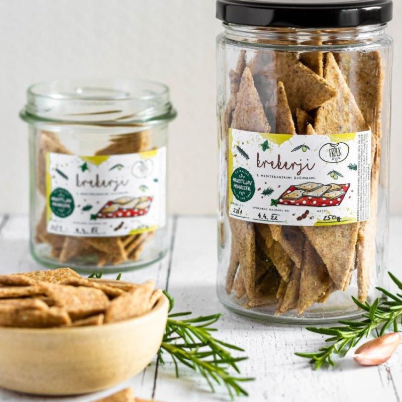Krekerji z mediteranskimi začimbami Fržek, 250g